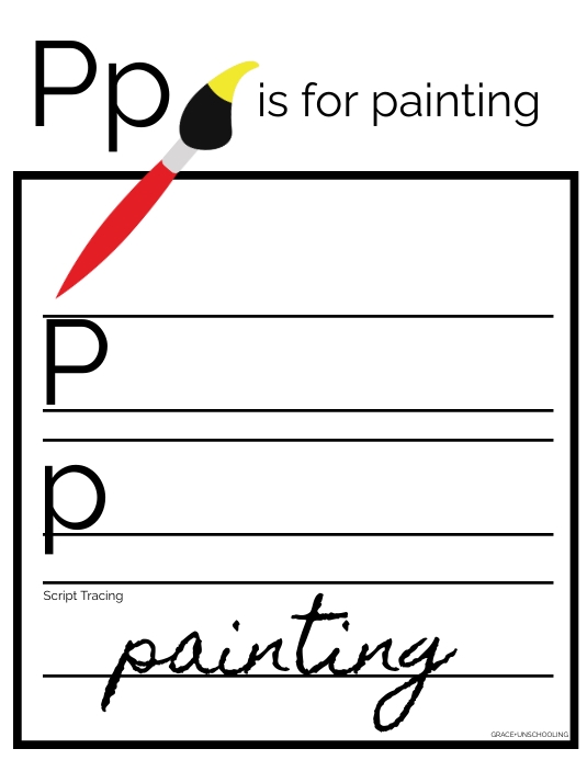 Detail Letter P Printable Template Nomer 43