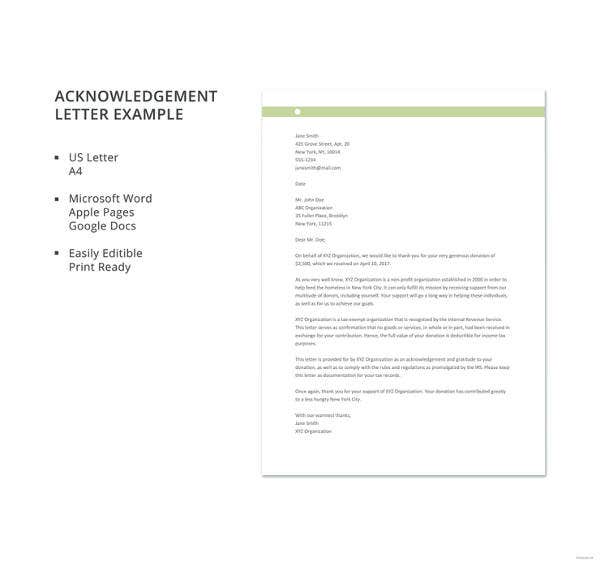 Detail Letter Template Free Download Nomer 10