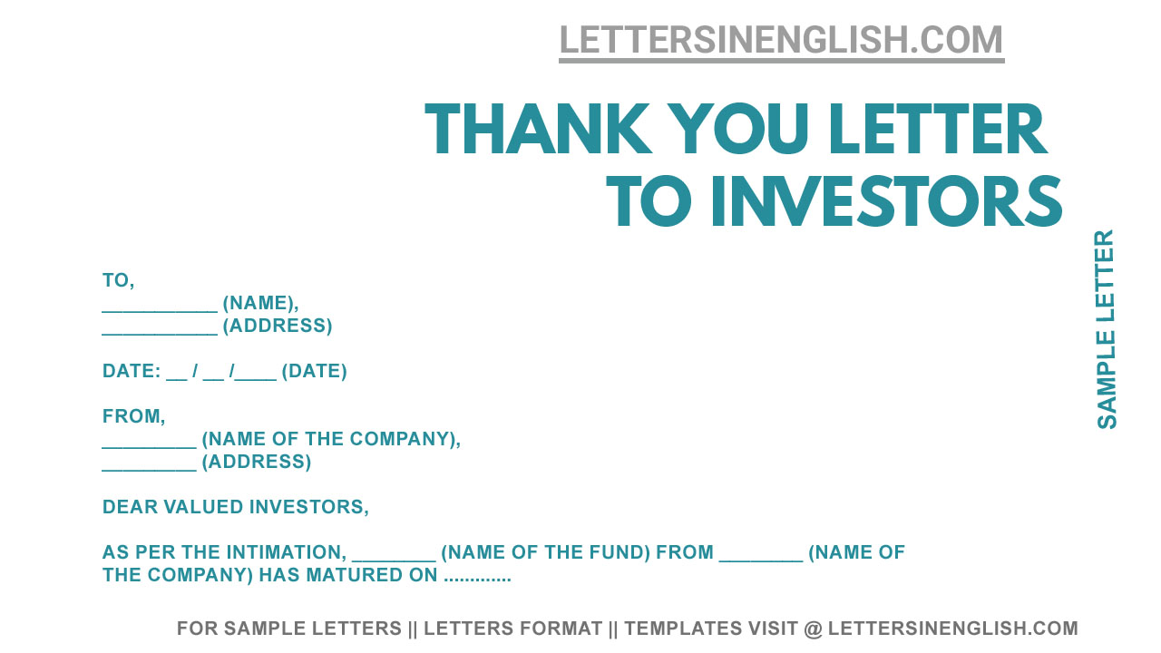 Detail Letter To Investors Template Nomer 47