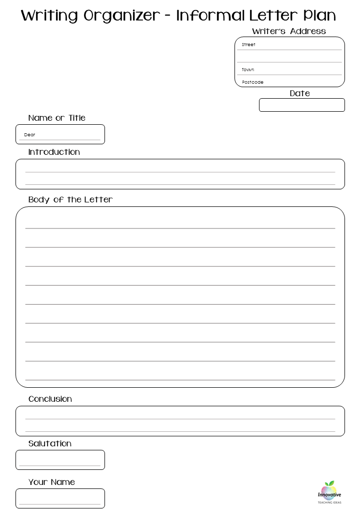 Detail Letter Writing Template For Kids Nomer 6