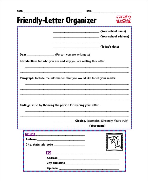 Detail Letter Writing Template For Kids Nomer 50