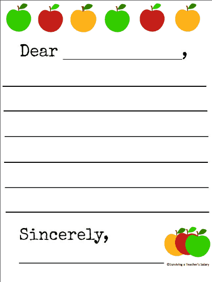 Detail Letter Writing Template For Kids Nomer 7