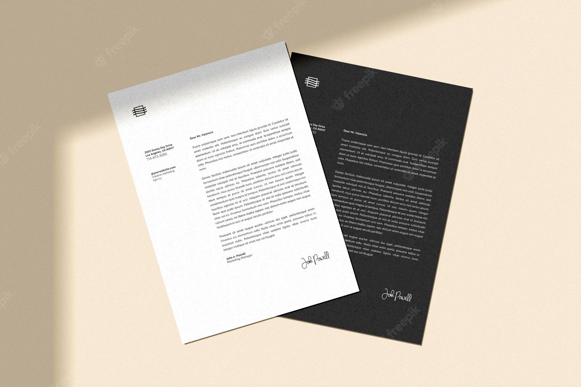 Letterhead Mockup Template Free - KibrisPDR