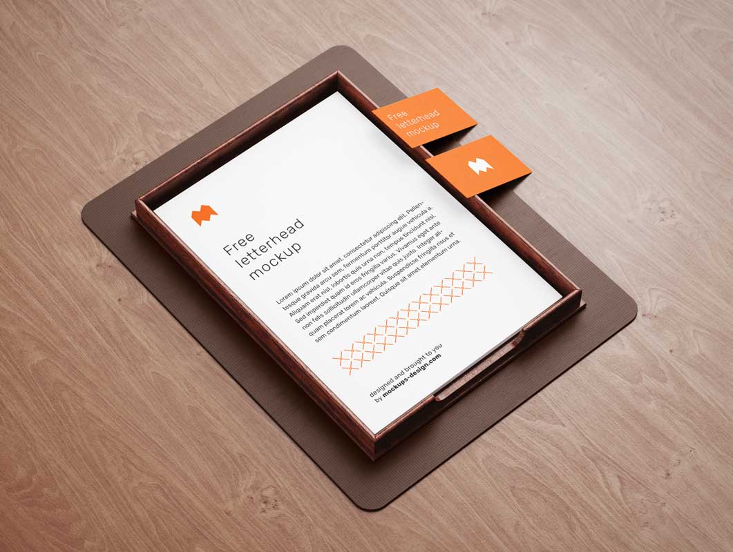 Detail Letterhead Mockup Template Free Nomer 10