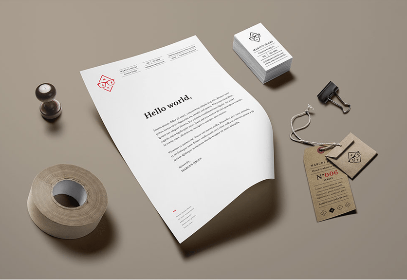 Detail Letterhead Mockup Template Free Nomer 18