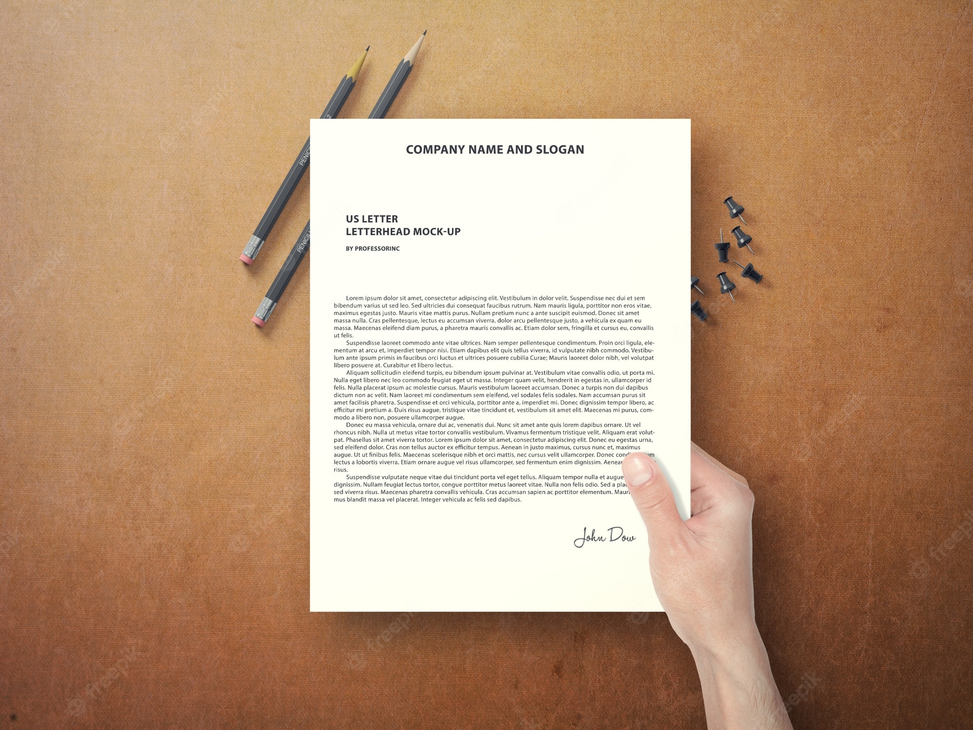 Detail Letterhead Mockup Template Free Nomer 21