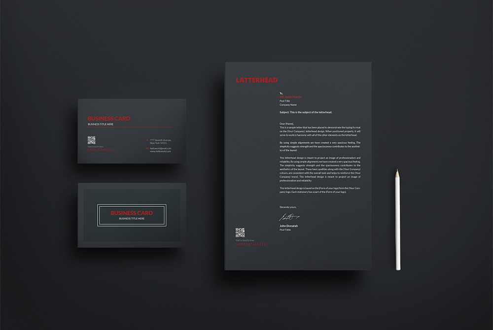 Detail Letterhead Mockup Template Free Nomer 24