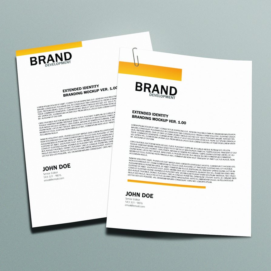 Detail Letterhead Mockup Template Free Nomer 4