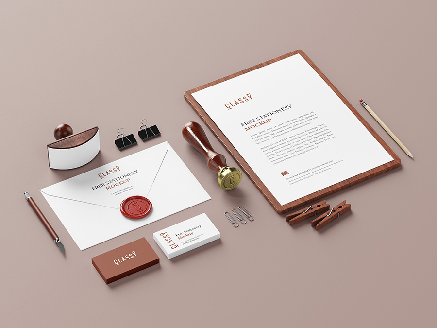 Detail Letterhead Mockup Template Free Nomer 39