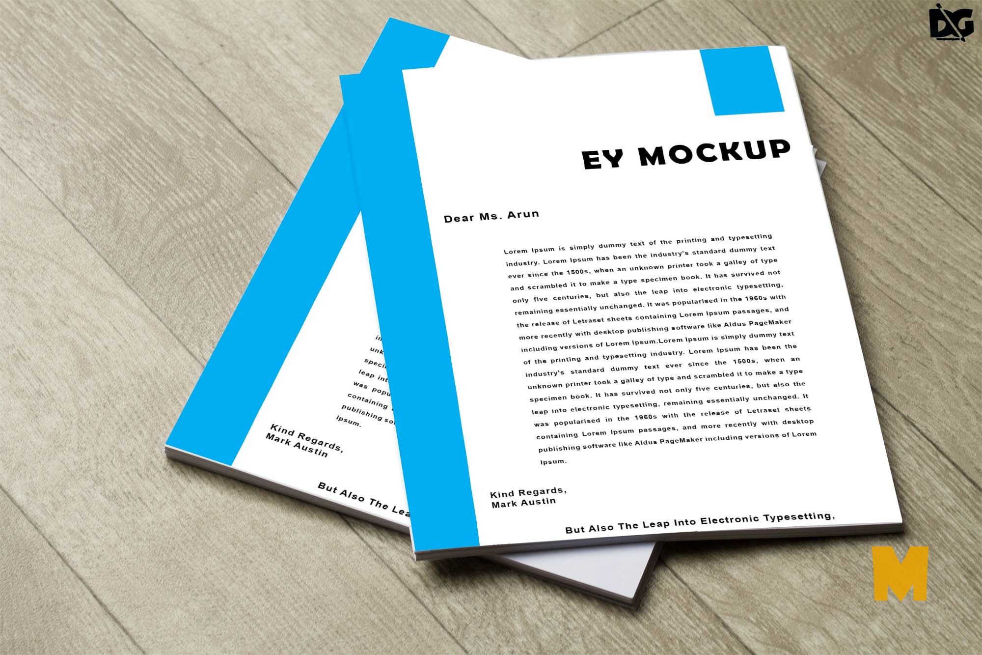 Detail Letterhead Mockup Template Free Nomer 40