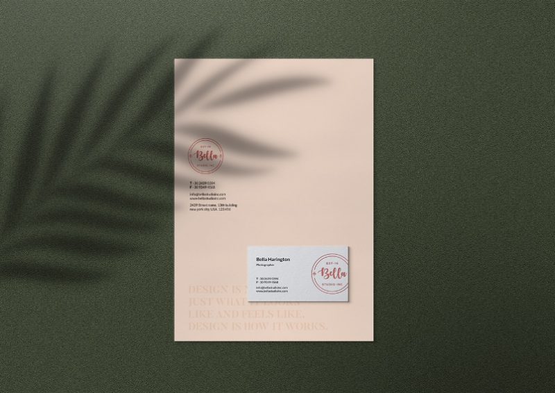 Detail Letterhead Mockup Template Free Nomer 42