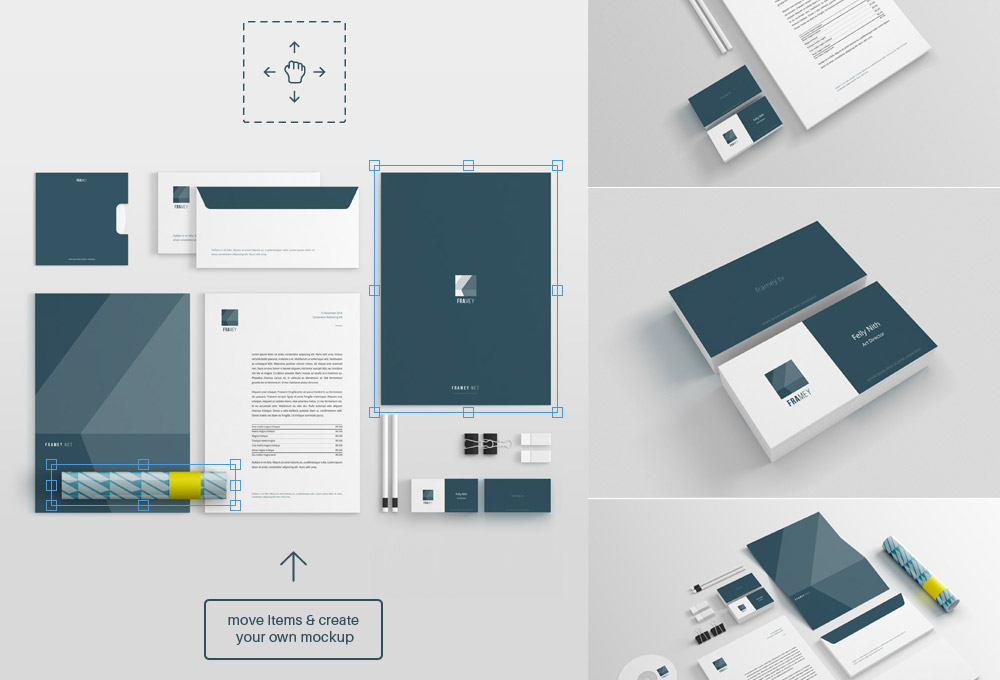 Detail Letterhead Mockup Template Free Nomer 43