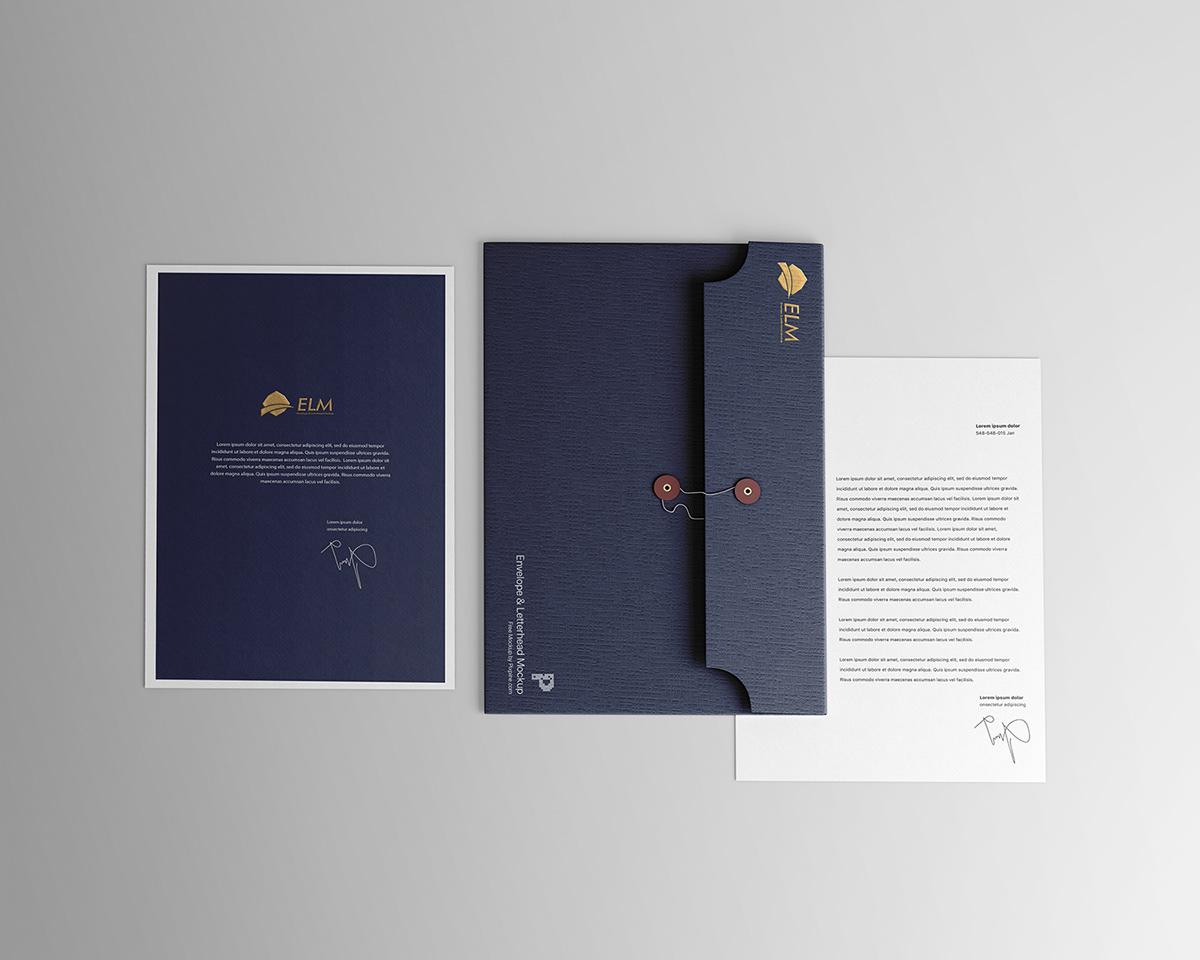 Detail Letterhead Mockup Template Free Nomer 45