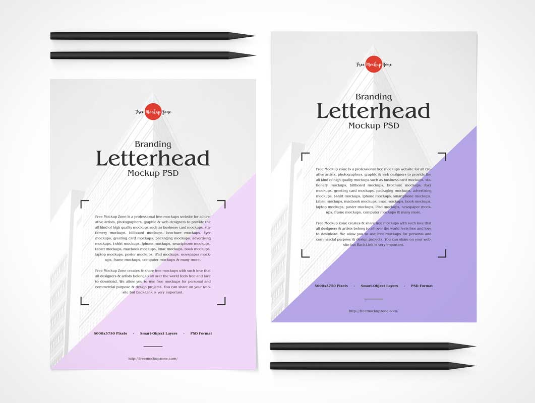 Download Letterhead Mockup Template Free Nomer 49