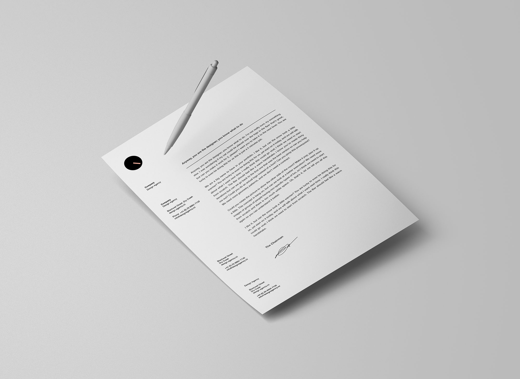 Detail Letterhead Mockup Template Free Nomer 7