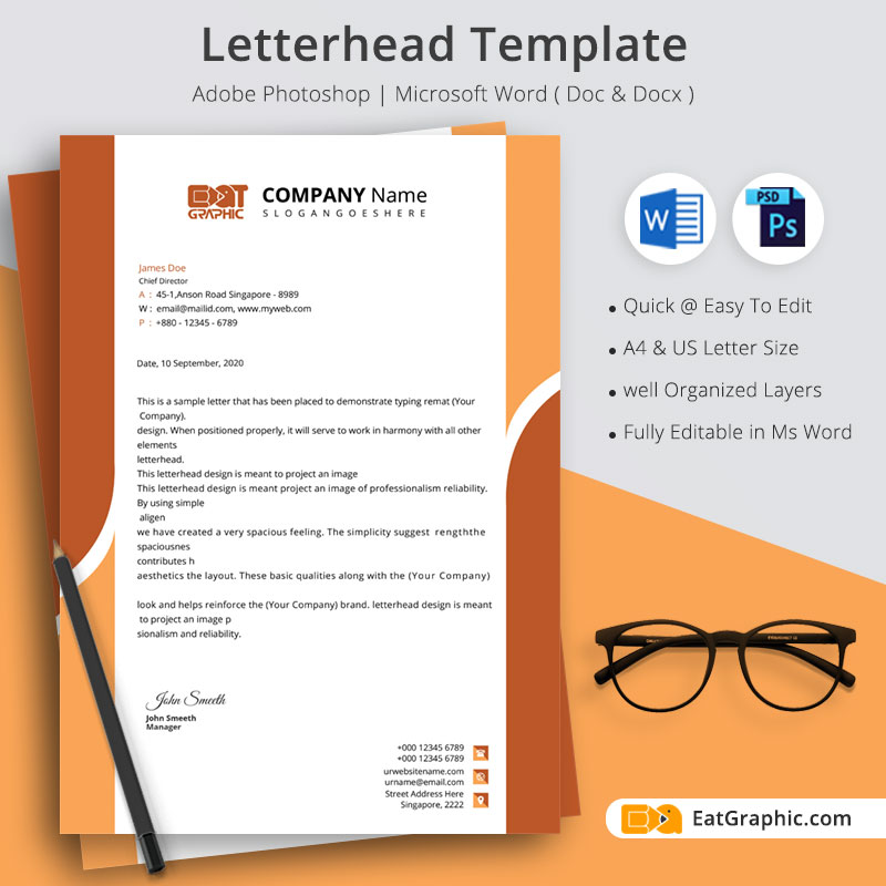 Detail Letterhead Template Docx Nomer 19