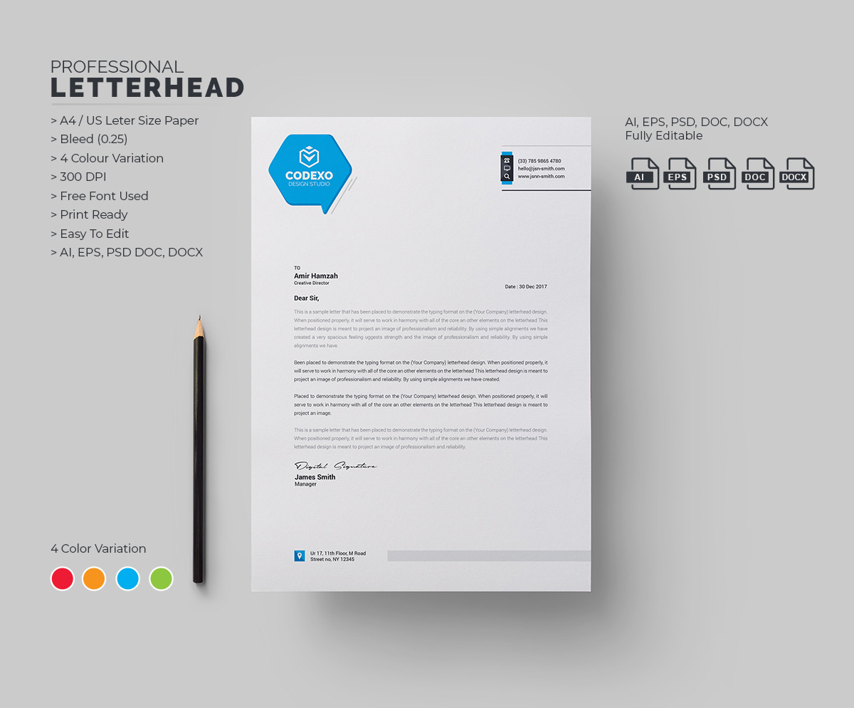 Detail Letterhead Template Docx Nomer 4