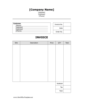 Detail Libreoffice Invoice Template Nomer 3