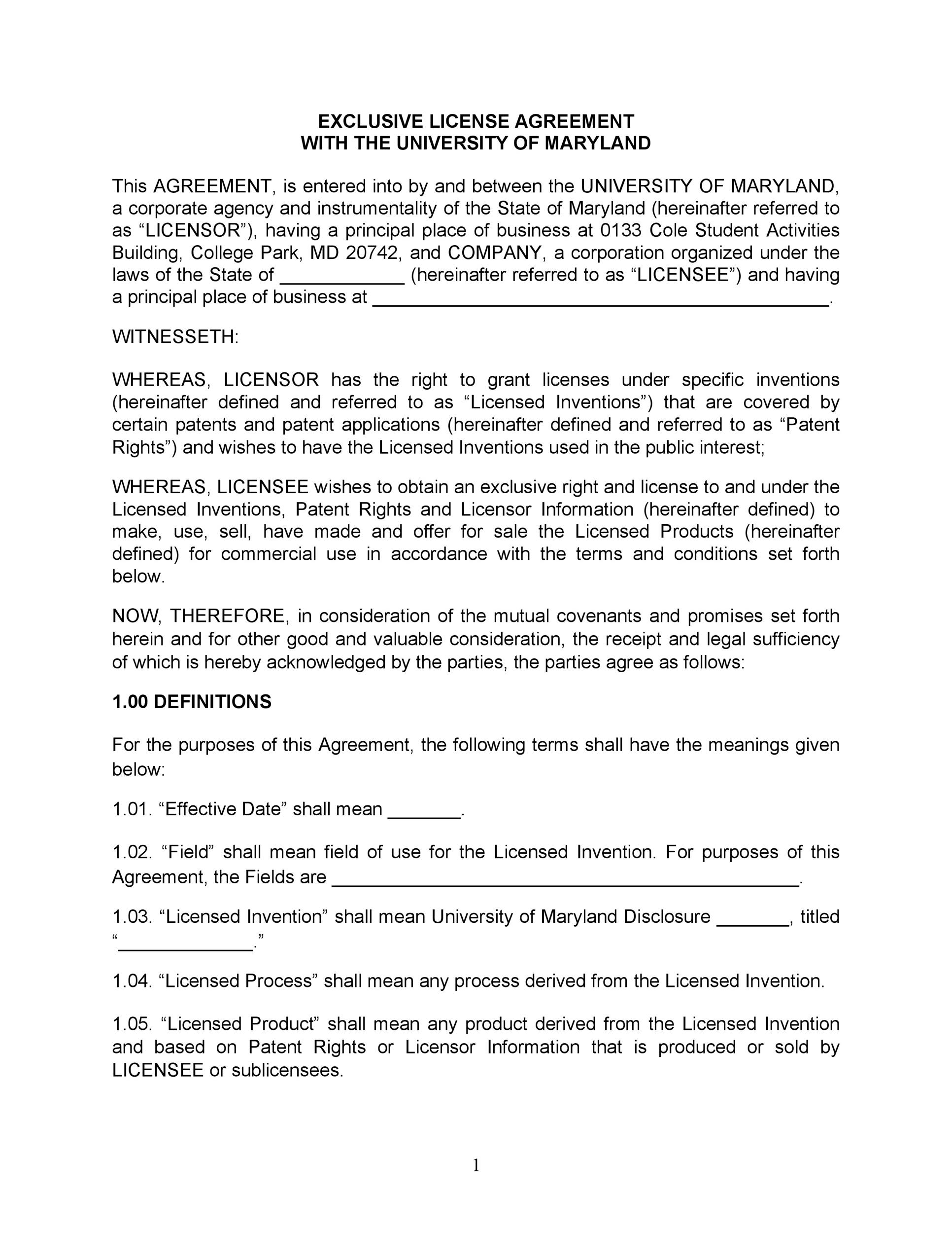 Detail Licence Agreement Template Nomer 2