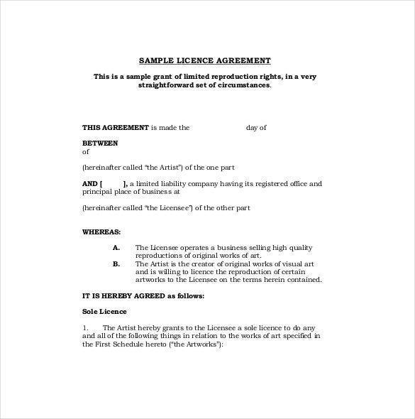 Detail Licence Agreement Template Nomer 7