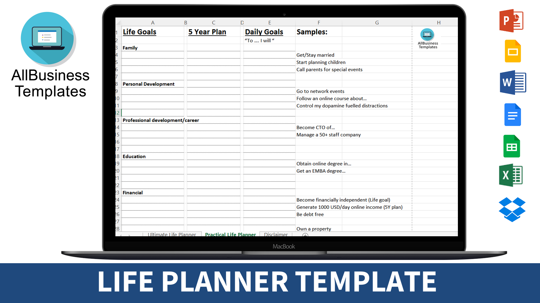 Detail Life Plan Template Nomer 45