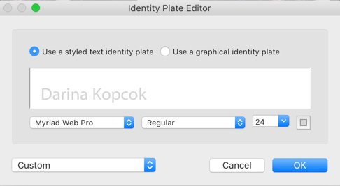 Detail Lightroom Identity Plate Template Nomer 34