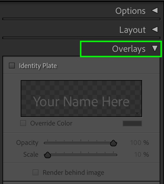 Detail Lightroom Identity Plate Template Nomer 44