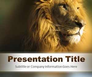 Detail Lion Presentation Template Nomer 11