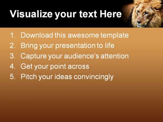 Detail Lion Presentation Template Nomer 39