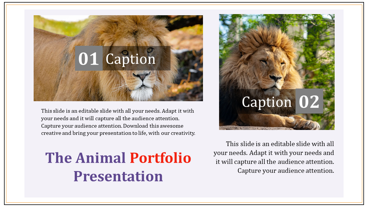 Detail Lion Presentation Template Nomer 52