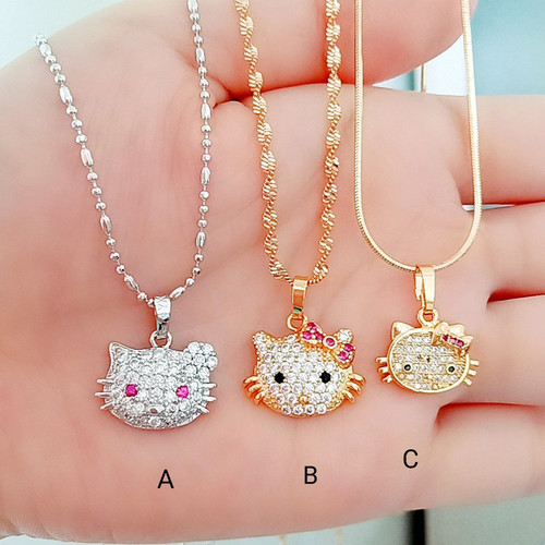 Detail Liontin Emas Hello Kitty Nomer 23