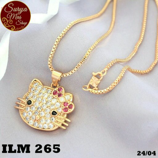 Detail Liontin Emas Hello Kitty Nomer 28