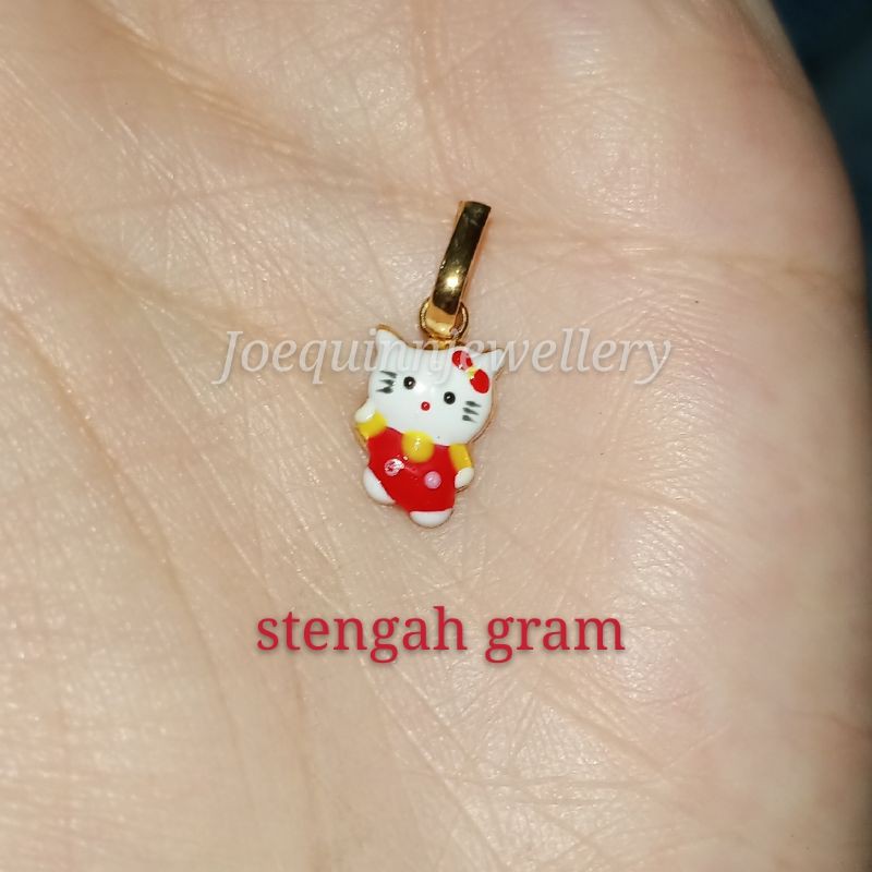 Detail Liontin Emas Hello Kitty Nomer 41