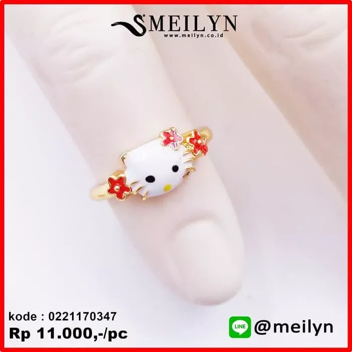 Detail Liontin Emas Hello Kitty Nomer 49