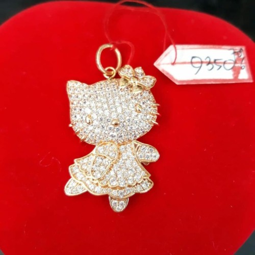 Detail Liontin Emas Hello Kitty Nomer 9