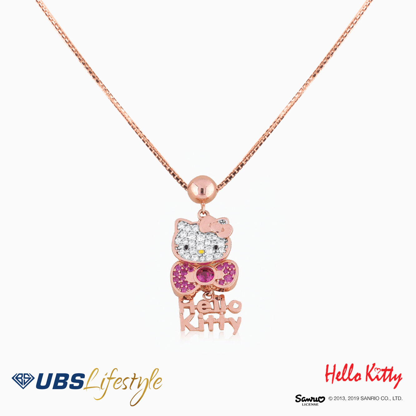 Detail Liontin Emas Hello Kitty Nomer 10