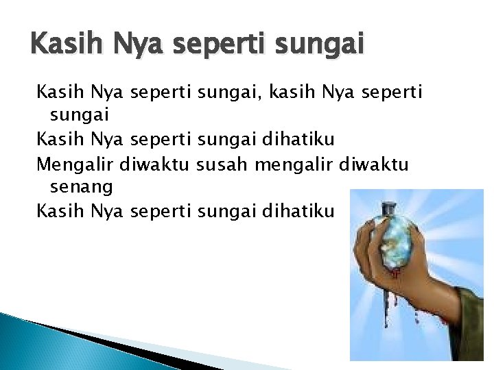 Detail Lirik Kasihnya Seperti Sungai Nomer 9