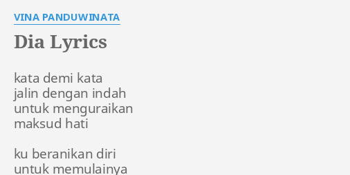 Detail Lirik Surat Cinta Vina Panduwinata Nomer 27