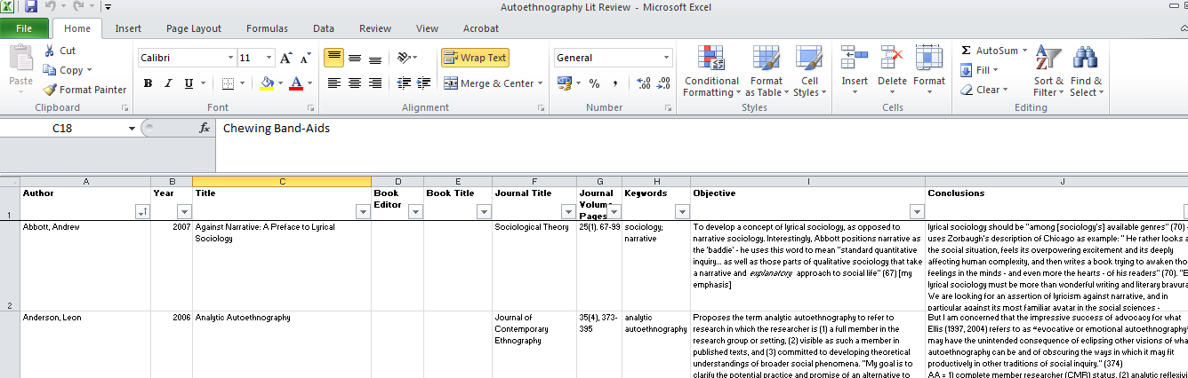 Literature Review Excel Template Xls - KibrisPDR