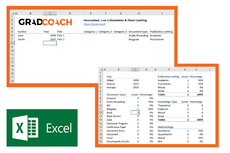 Detail Literature Review Matrix Excel Template Xls Nomer 3