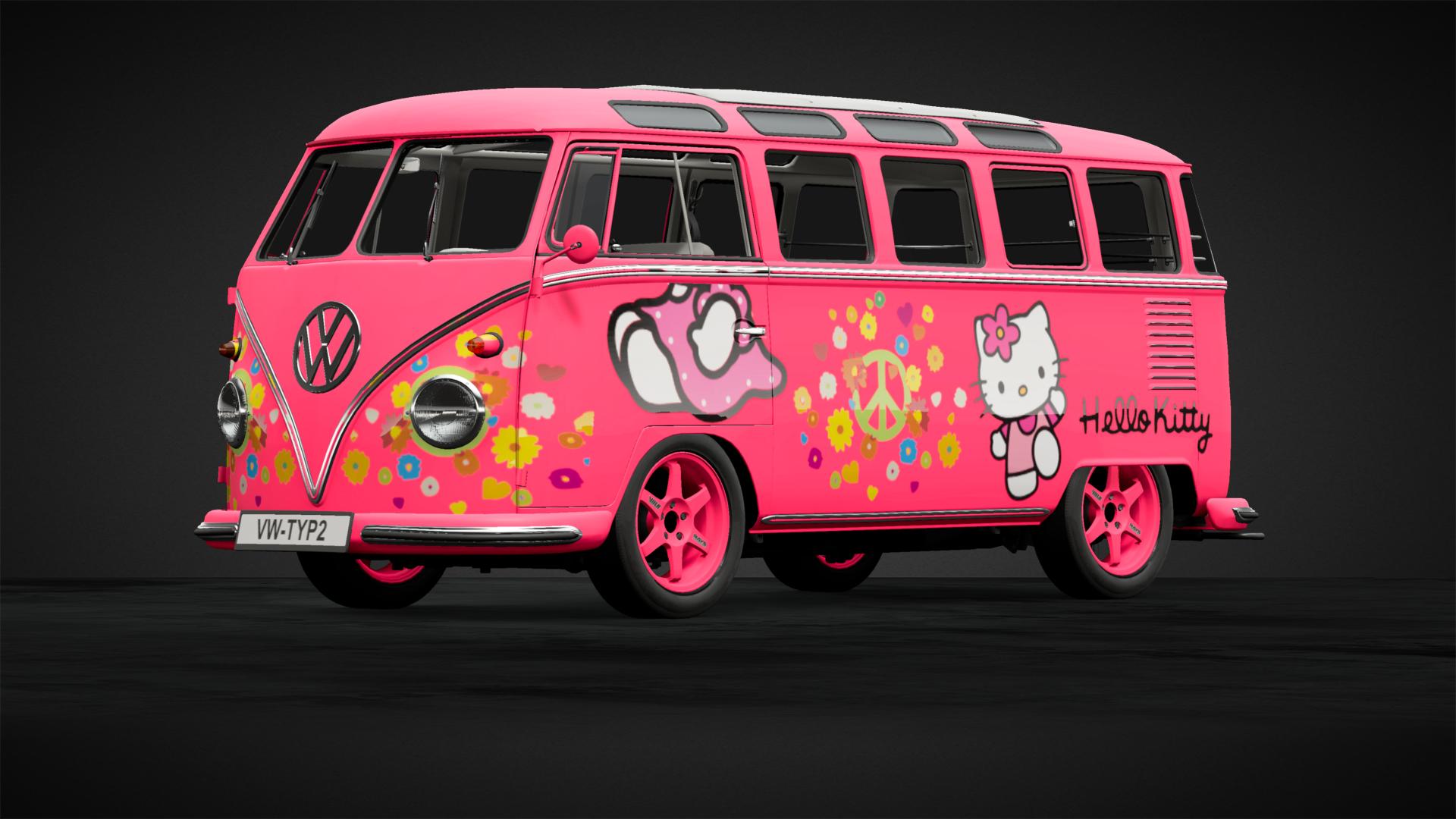 Detail Livery Bus Hello Kitty Nomer 20