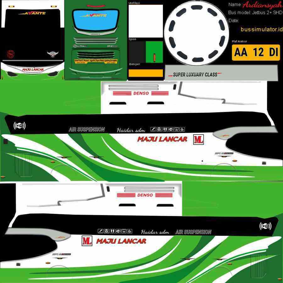 Detail Livery Bus Hello Kitty Nomer 25
