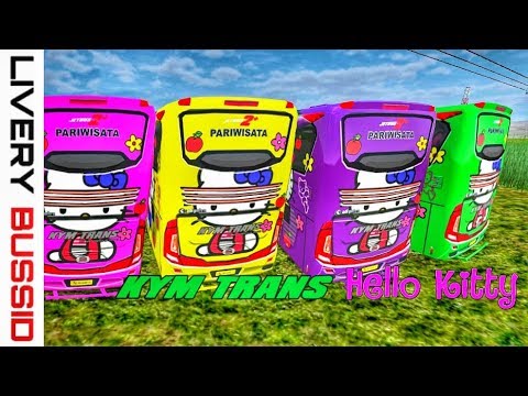 Detail Livery Bus Hello Kitty Nomer 35