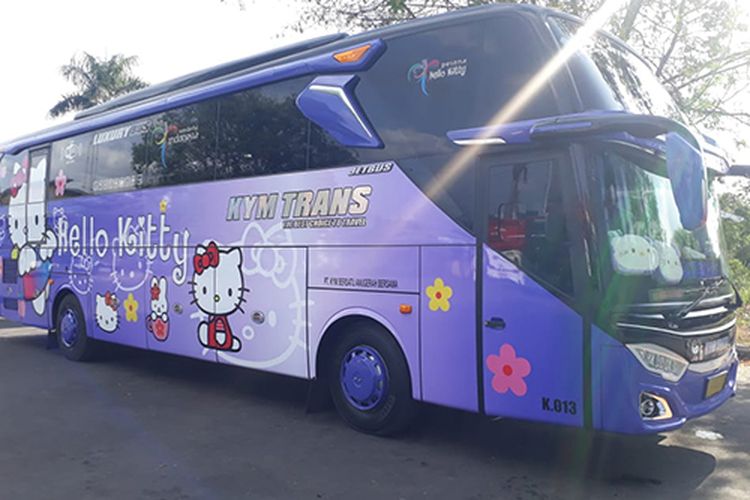Detail Livery Bus Hello Kitty Nomer 48