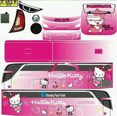 Detail Livery Bus Hello Kitty Nomer 6