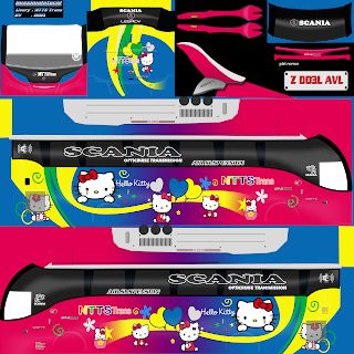 Detail Livery Bussid Hello Kitty Nomer 17