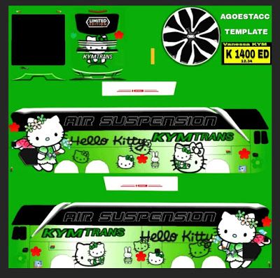 Detail Livery Bussid Hello Kitty Nomer 19