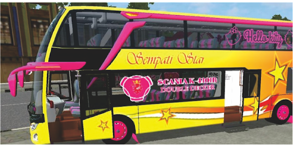 Detail Livery Bussid Hello Kitty Nomer 46