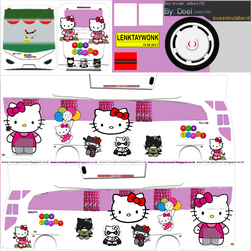 Detail Livery Bussid Hello Kitty Nomer 5