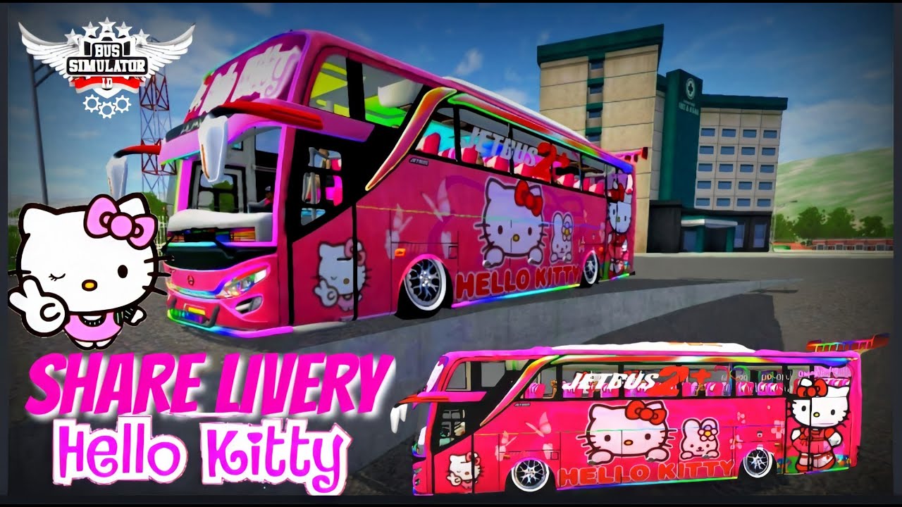 Detail Livery Bussid Hello Kitty Nomer 7
